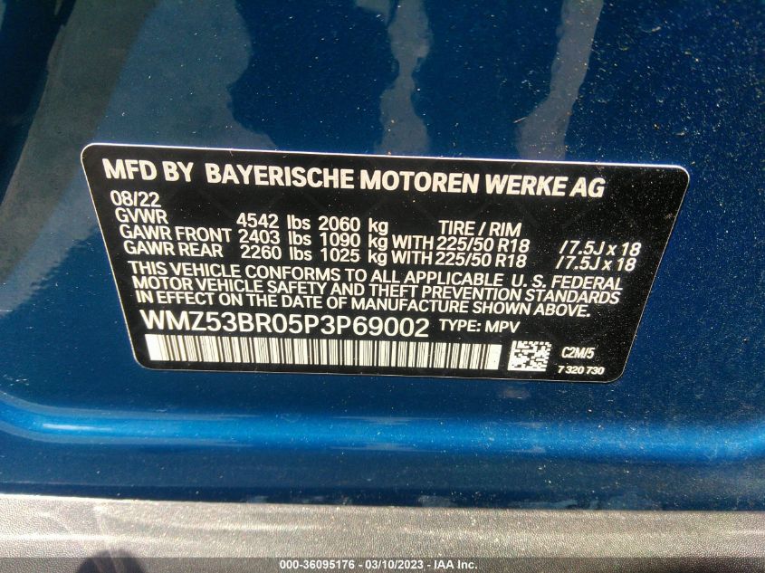 2023 MINI COUNTRYMAN COOPER S WMZ53BR05P3P69002