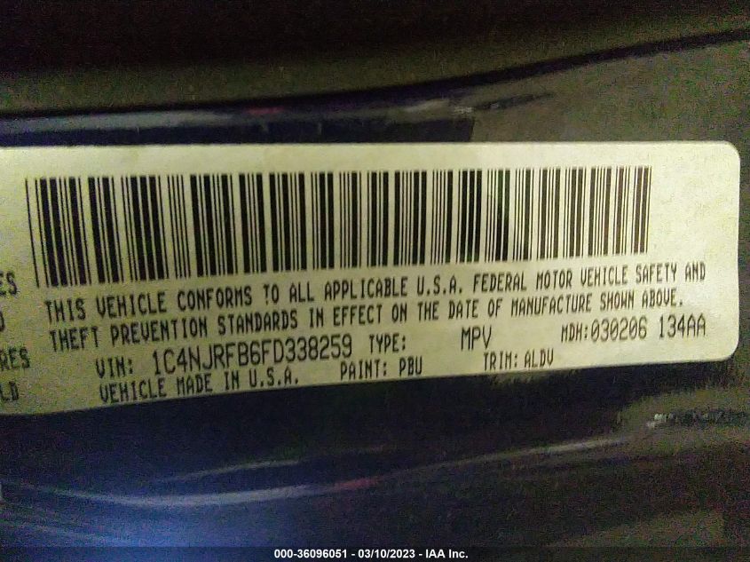 2015 JEEP PATRIOT HIGH ALTITUDE EDITION - 1C4NJRFB6FD338259