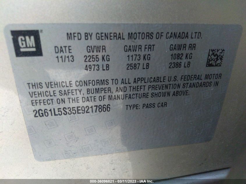 2014 CADILLAC XTS - 2G61L5S35E9217866
