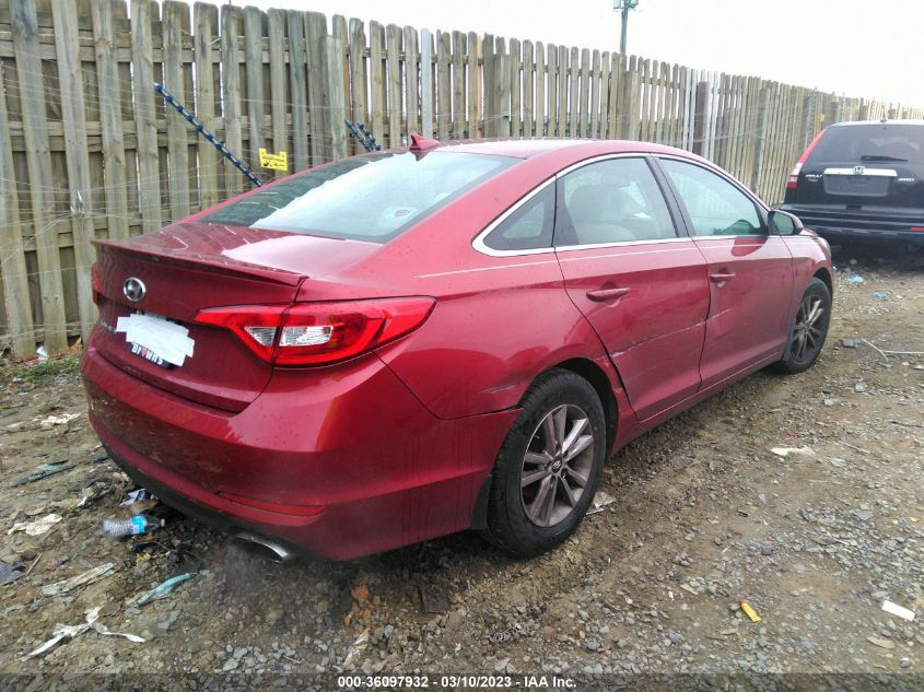 2016 HYUNDAI SONATA 2.4L SE - 5NPE24AF9GH408200