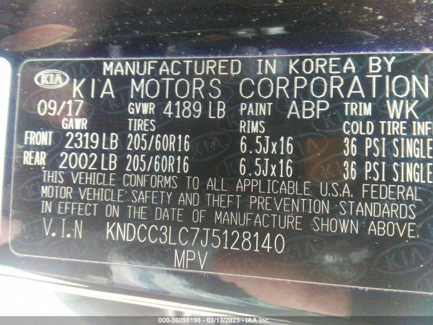 2018 KIA NIRO EX - KNDCC3LC7J5128140