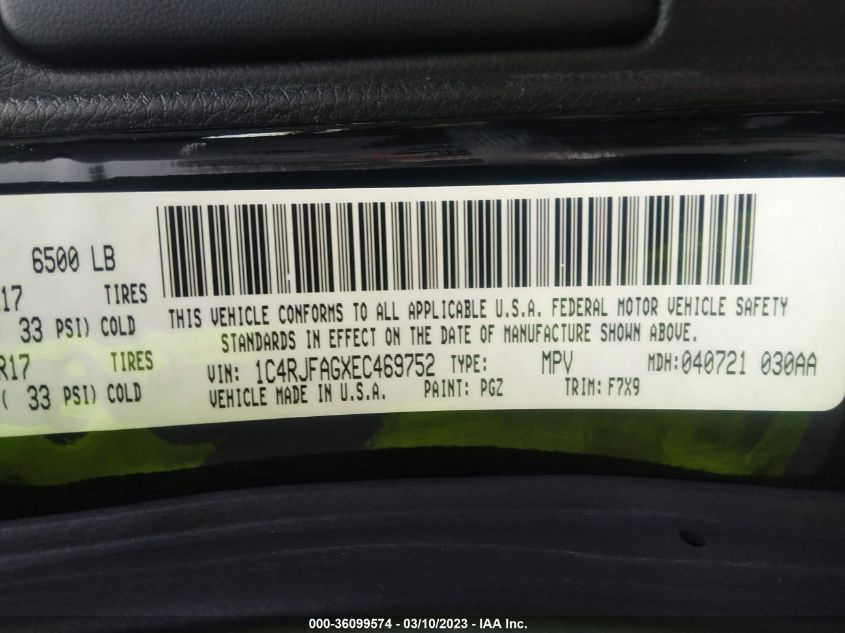 2014 JEEP GRAND CHEROKEE LAREDO - 1C4RJFAGXEC469752
