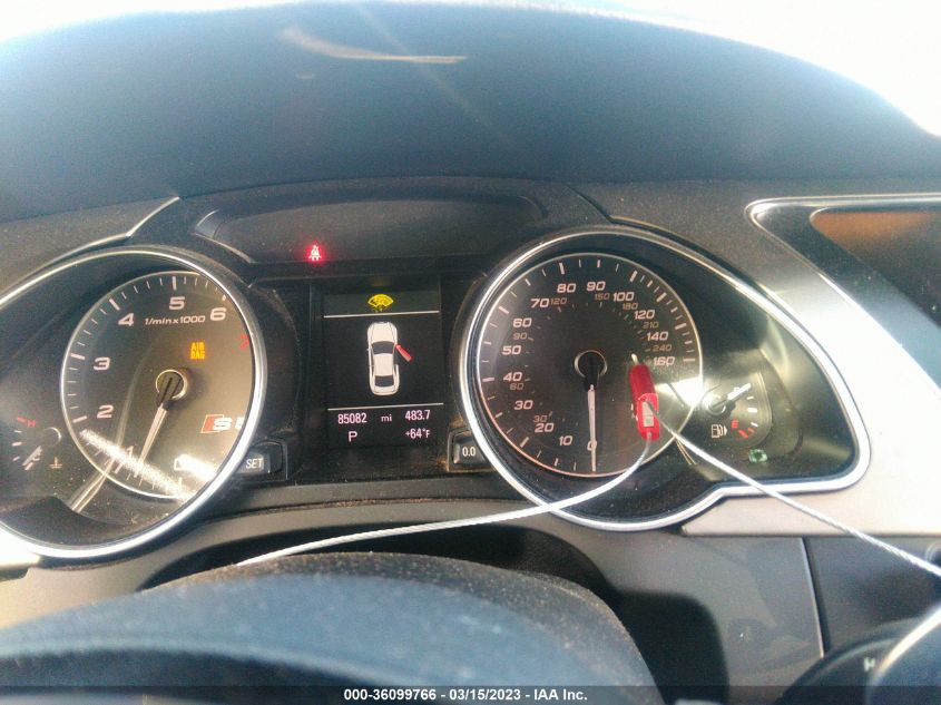 2013 AUDI S5 PREMIUM PLUS WAUCGAFR8DA047813
