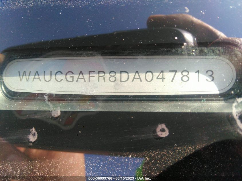2013 AUDI S5 PREMIUM PLUS WAUCGAFR8DA047813