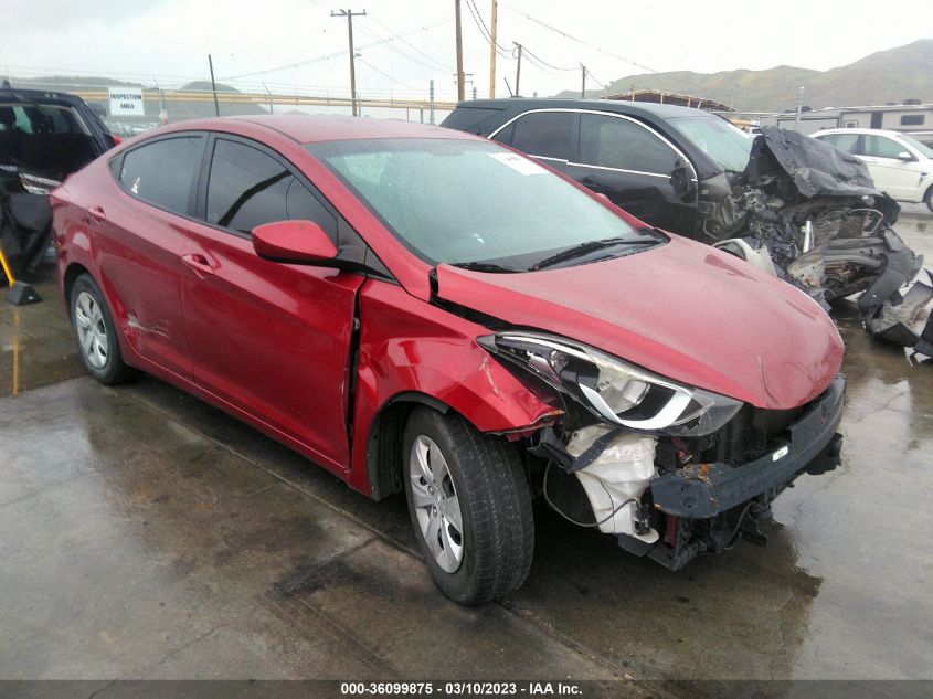 2016 HYUNDAI ELANTRA SE - 5NPDH4AE7GH687597