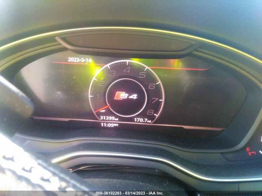 2019 AUDI S4 PREMIUM PLUS WAUB4AF43KA013896