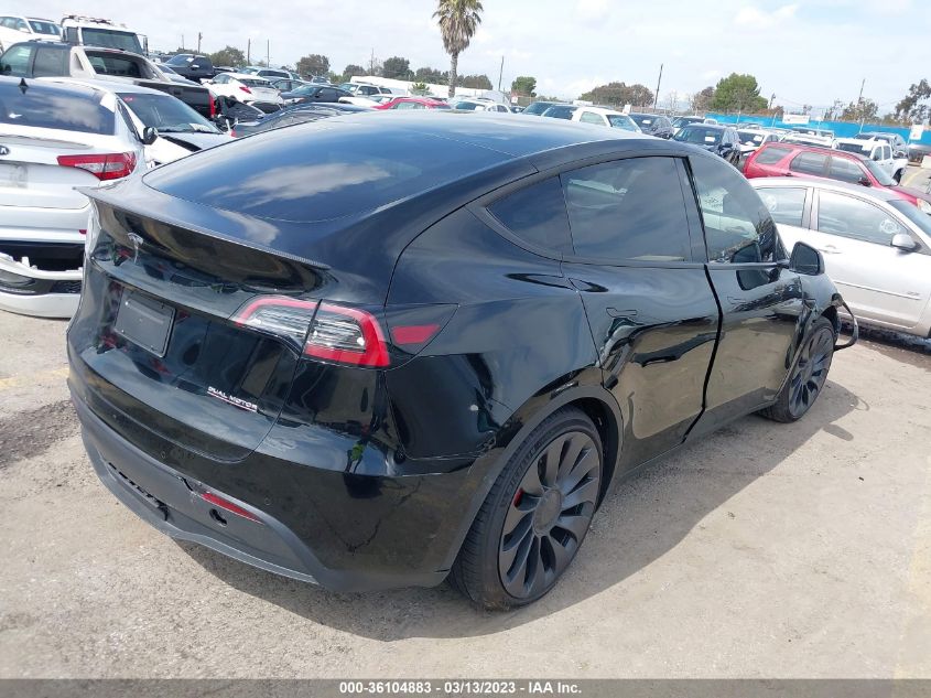 2022 TESLA MODEL Y PERFORMANCE - 7SAYGDEF7NF551038