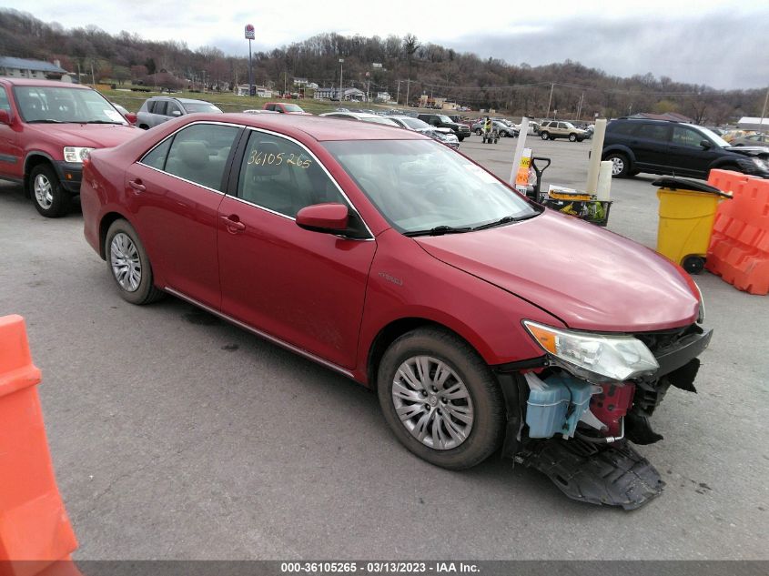 2013 TOYOTA CAMRY HYBRID LE/XLE - 4T1BD1FK9DU085779