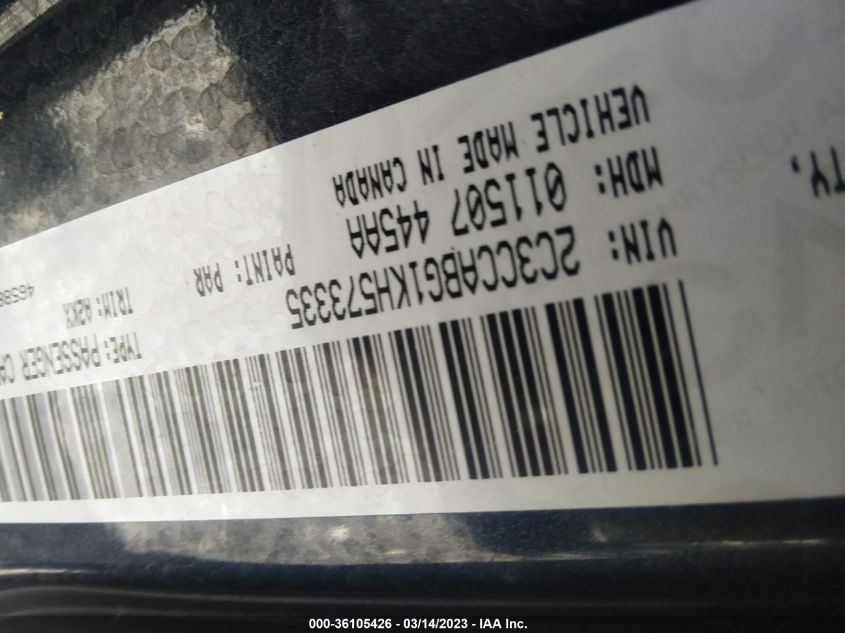 2019 CHRYSLER 300 300S - 2C3CCABG1KH573335