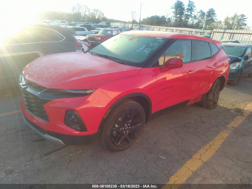 VIN 3GNKBBRA2MS583025 2021 CHEVROLET BLAZER LT