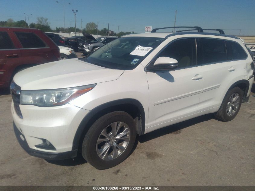 2015 TOYOTA HIGHLANDER XLE - 5TDKKRFH6FS058639