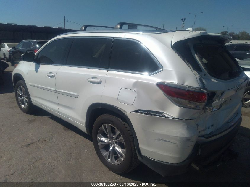2015 TOYOTA HIGHLANDER XLE - 5TDKKRFH6FS058639