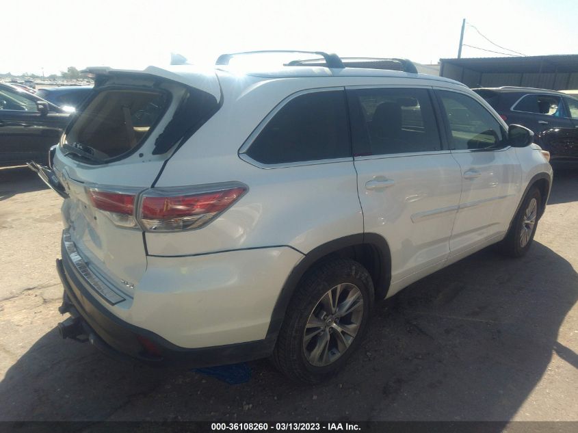 2015 TOYOTA HIGHLANDER XLE - 5TDKKRFH6FS058639