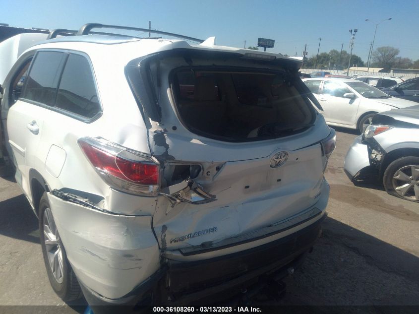 2015 TOYOTA HIGHLANDER XLE - 5TDKKRFH6FS058639