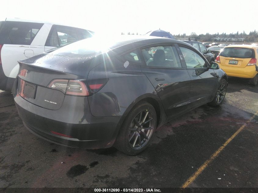 2022 TESLA MODEL 3 LONG RANGE - 5YJ3E1EB0NF366712