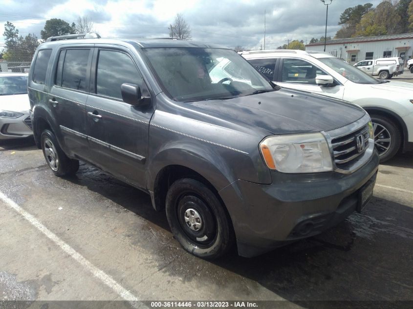 2013 HONDA PILOT LX - 5FNYF3H27DB010931