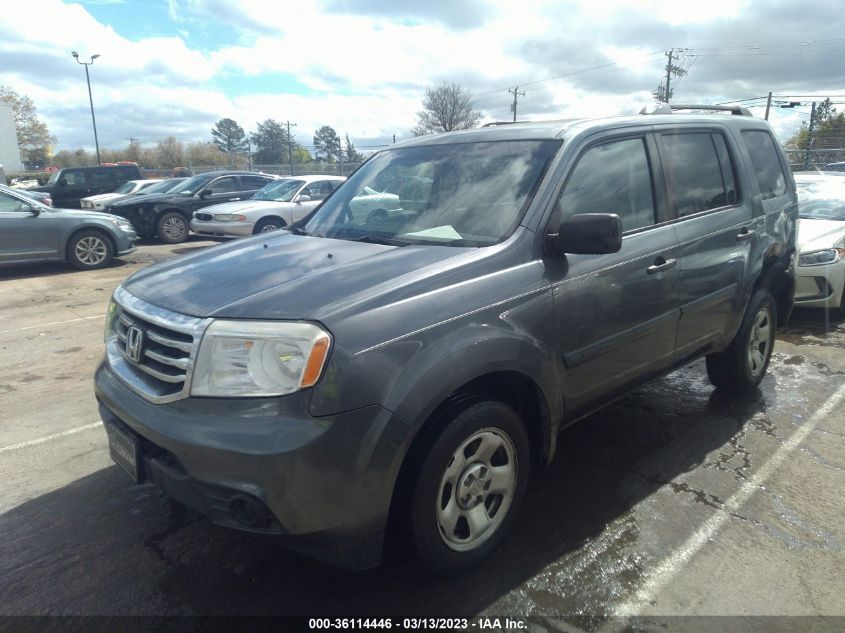 2013 HONDA PILOT LX - 5FNYF3H27DB010931