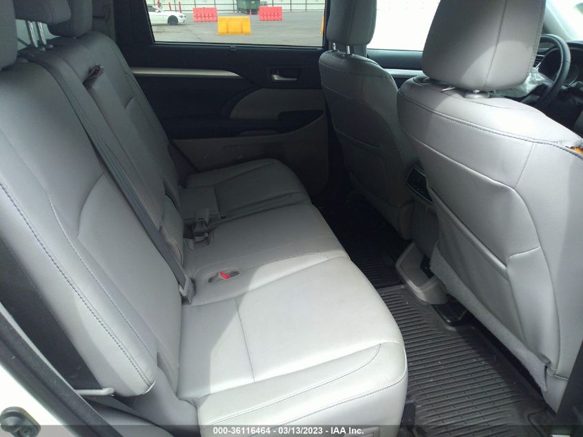 2016 TOYOTA HIGHLANDER XLE 5TDJKRFH6GS275721