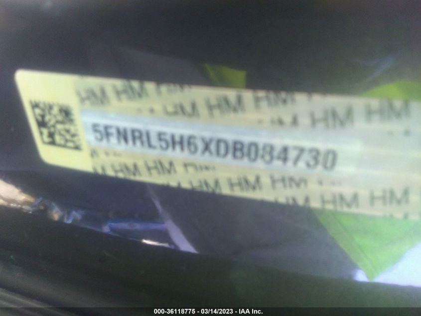 VIN 5FNRL5H6XDB084730 2013 HONDA ODYSSEY no.9