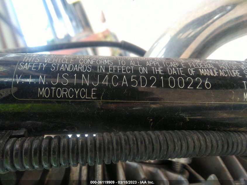 2013 SUZUKI TU250 X - JS1NJ4CA5D2100226