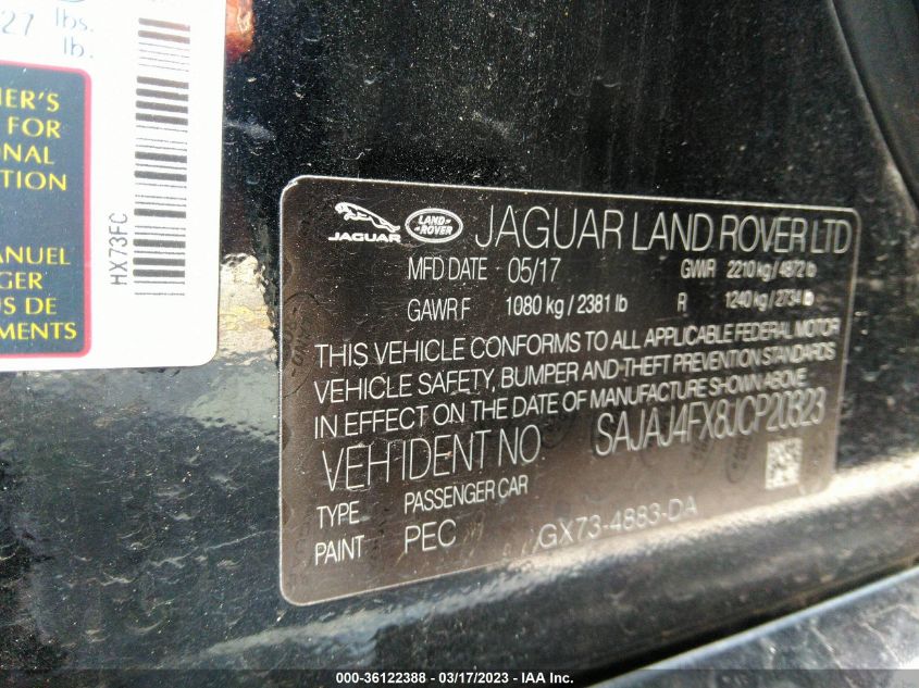 2018 JAGUAR XE 25T PREMIUM - SAJAJ4FX8JCP20323