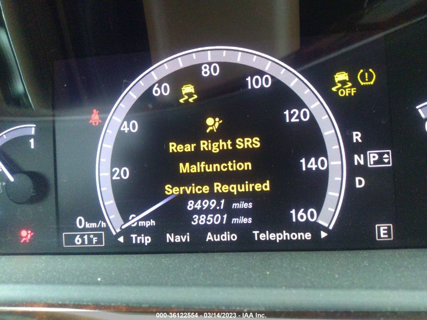 2013 MERCEDES-BENZ S-CLASS S 550 - WDDNG7DB3DA534105