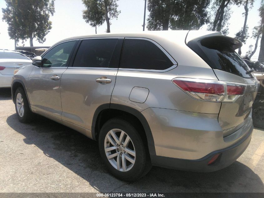 2015 TOYOTA HIGHLANDER LE - 5TDZARFH1FS009348