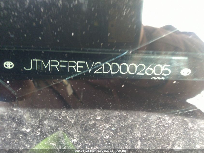 VIN JTMRFREV2DD002605 2013 TOYOTA RAV4 no.9