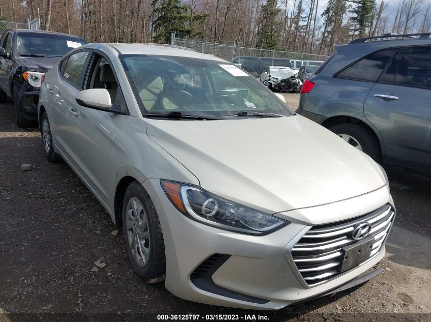 2017 HYUNDAI ELANTRA SE - KMHD74LF5HU119330