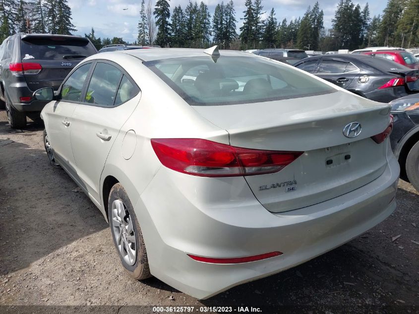 2017 HYUNDAI ELANTRA SE - KMHD74LF5HU119330