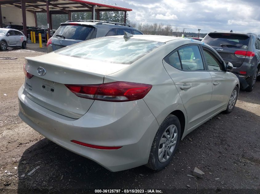 2017 HYUNDAI ELANTRA SE - KMHD74LF5HU119330