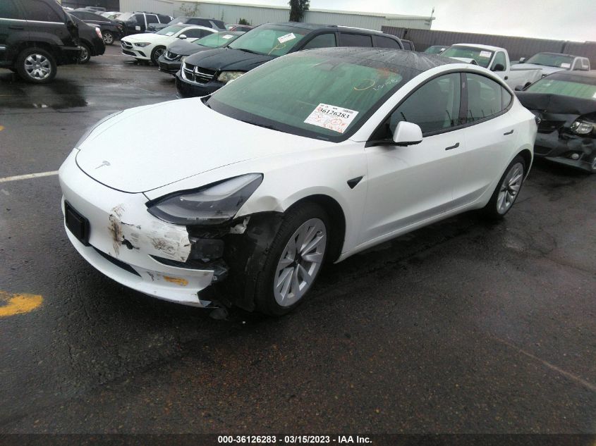 2022 TESLA MODEL 3 - 5YJ3E1EAONF177078