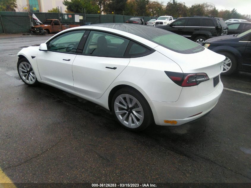 2022 TESLA MODEL 3 - 5YJ3E1EAONF177078