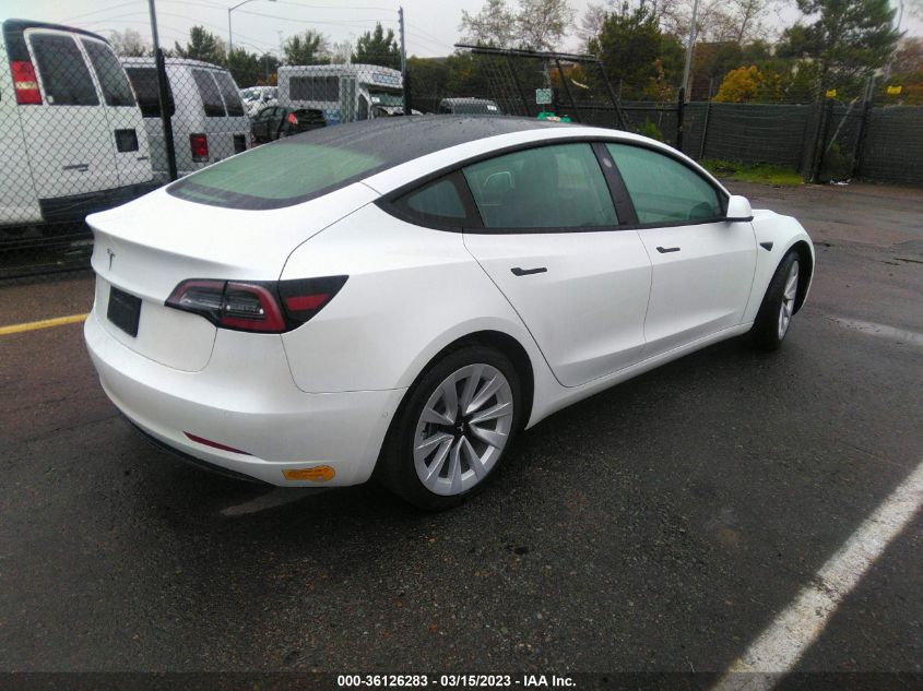2022 TESLA MODEL 3 - 5YJ3E1EAONF177078