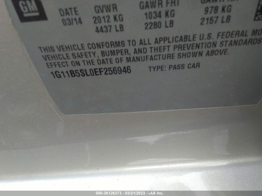 2014 CHEVROLET MALIBU LS - 1G11B5SL0EF256946