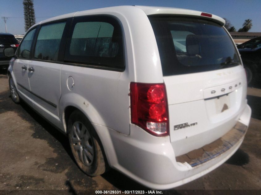 2014 DODGE GRAND CARAVAN AMERICAN VALUE PKG - 2C4RDGBG3ER167450
