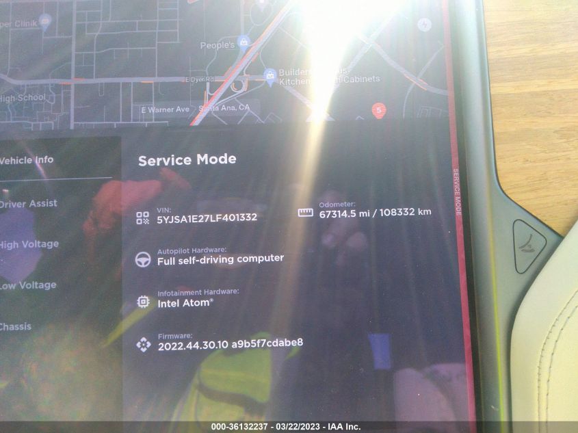 2020 TESLA MODEL S LONG RANGE - 5YJSA1E27LF401332