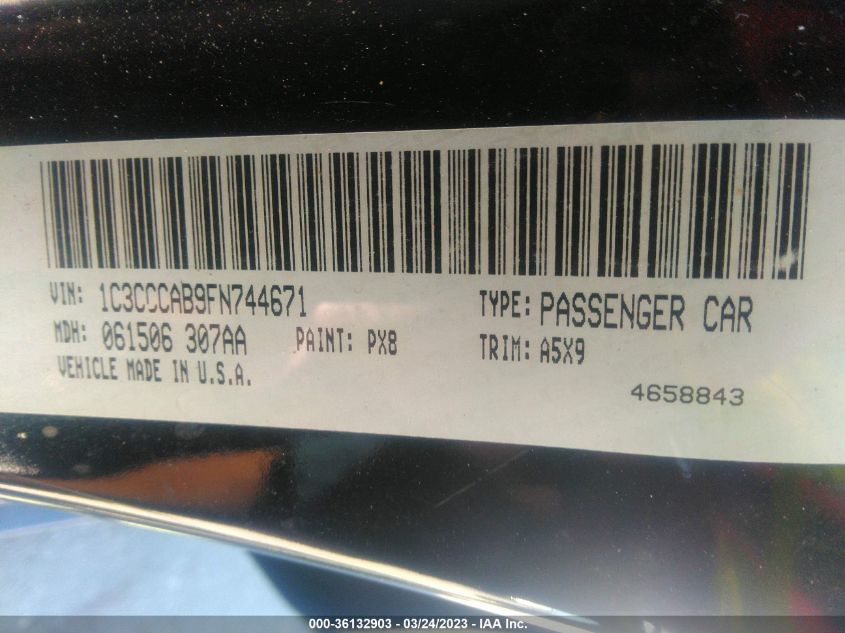 2015 CHRYSLER 200 LIMITED - 1C3CCCAB9FN744671