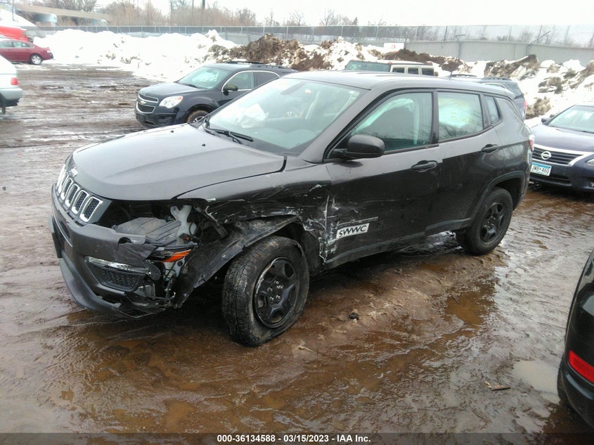 VIN 3C4NJDAB2KT801044 2019 JEEP COMPASS SPORT