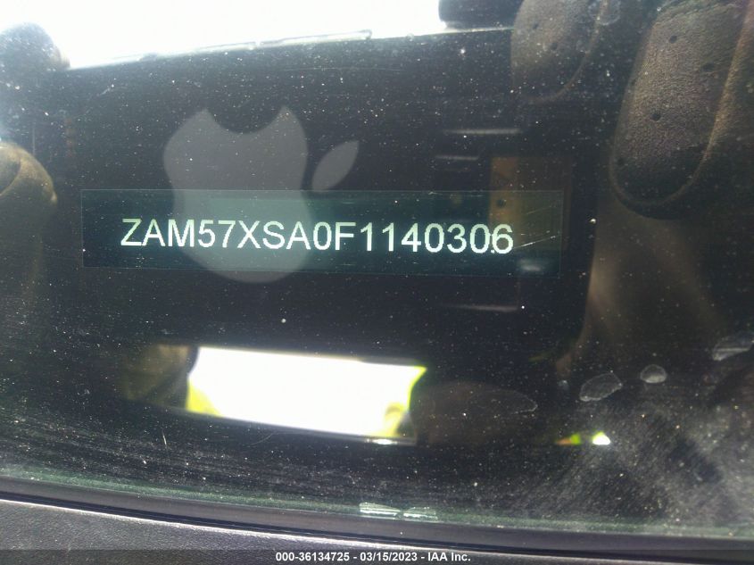 2015 MASERATI GHIBLI ZAM57XSA0F1140306