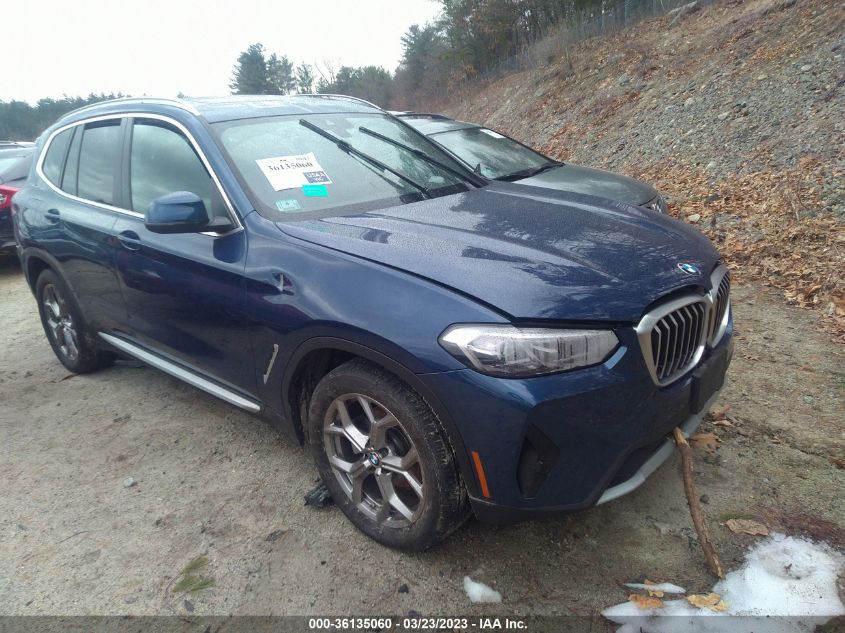 2022 BMW X3 XDRIVE30I - 5UX53DP02N9M67853