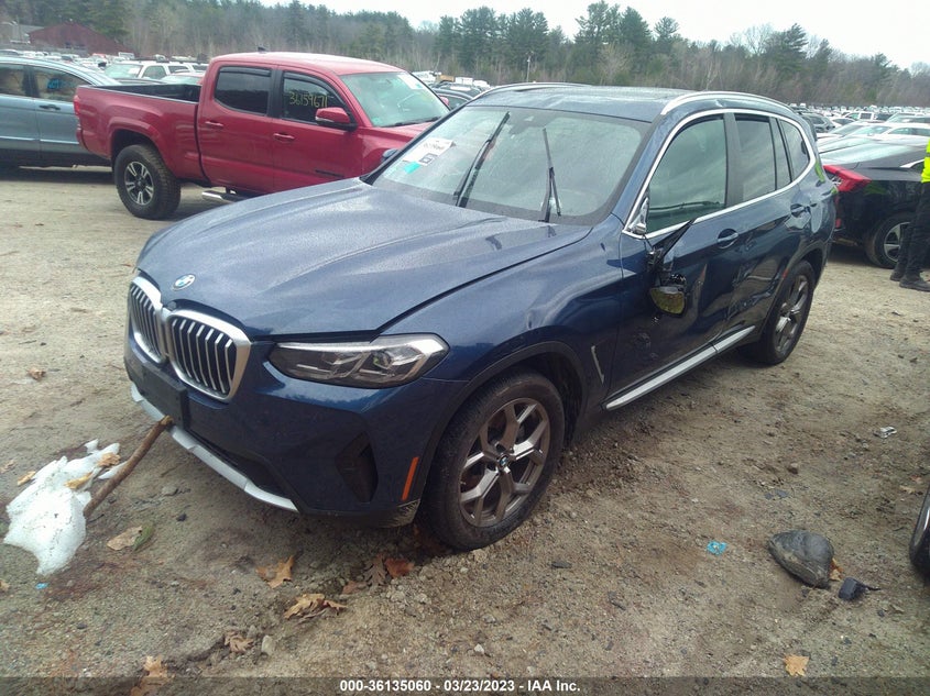VIN 5UX53DP02N9M67853 2022 BMW X3 XDRIVE30I