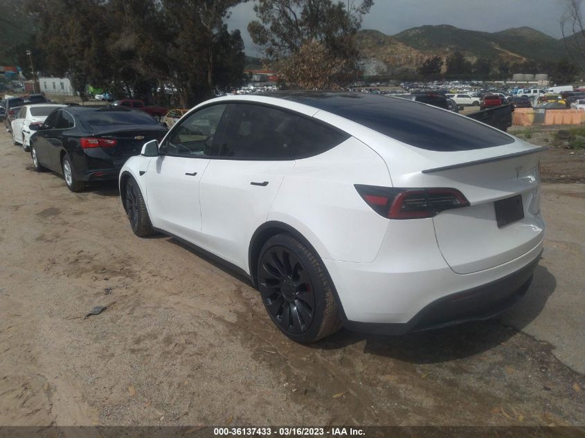 2022 TESLA MODEL Y PERFORMANCE - 7SAYGDEF4NF397825