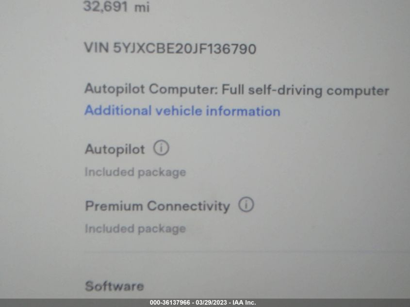 2018 TESLA MODEL X 75D/100D/P100D - 5YJXCBE20JF136790