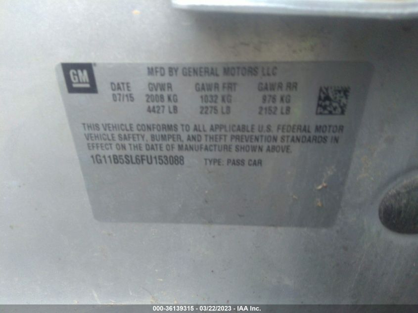 2015 CHEVROLET MALIBU LS - 1G11B5SL6FU153088