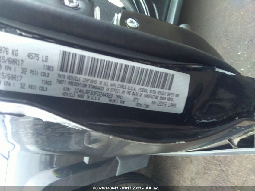 2015 JEEP PATRIOT LATITUDE - 1C4NJRFB3FD244923