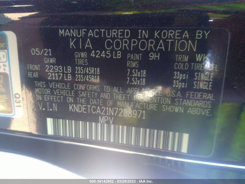 2022 KIA SELTOS SX - KNDETCA21N7238971
