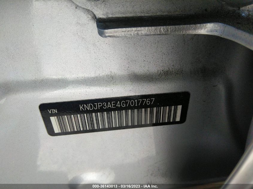 2016 KIA SOUL EV KNDJP3AE4G7017767