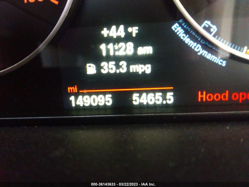 2014 BMW 3 SERIES 328D XDRIVE - WBA3D5C54EKX96718