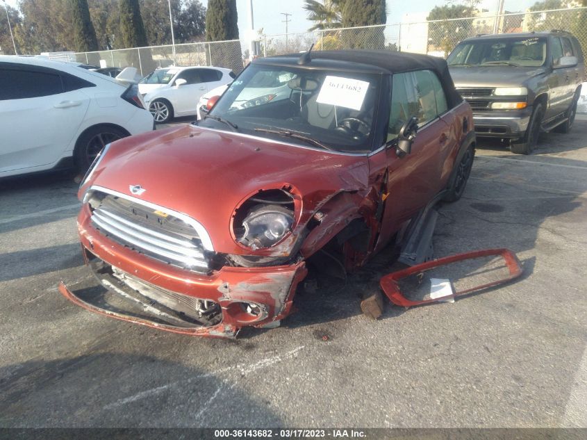2013 MINI CONVERTIBLE COOPER WMWZN3C52DT568530